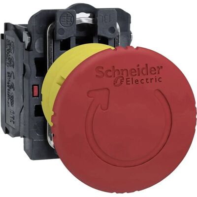 Schneider Electric XB5AS8444 Not-Aus Metall Rund IP66/IP67 - Not-Aus-Taste Schneider Electric XB5AS8444 Not-Aus Metall Rund IP66/IP67 - Not-Aus-Taste