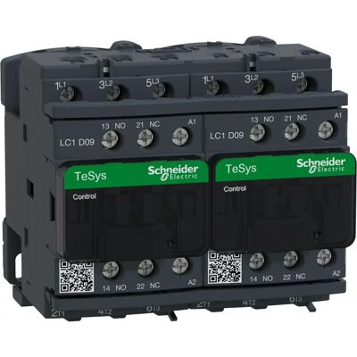 Schneider Electric LC2D09P7 Wendeschützkombination - 3p+1S+1Ö 4kW/400V/AC3 9A Schneider Electric LC2D09P7 Wendeschützkombination - 3p+1S+1Ö 4kW/400V/AC3 9A