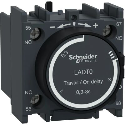 Schneider Electric - Bloc de contacts temporisés - LADT0 - 1NO+1NC - 0,3-3s - Publicité Schneider Electric - Bloc de contacts temporisés - LADT0 - 1NO+1NC - 0,3-3s - Publicité