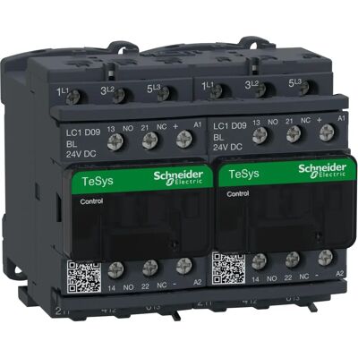 Contacteur réversible Schneider Electric LC2D3P - 3 pôles 24V DC - Puissance 4kW - Publicité Contacteur réversible Schneider Electric LC2D3P - 3 pôles 24V DC - Puissance 4kW - Publicité