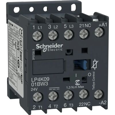 Contattore Schneider Electric LP4K 3 Poli - 24V DC - 9A - 4kW - IP20 Contattore Schneider Electric LP4K 3 Poli - 24V DC - 9A - 4kW - IP20