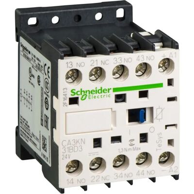 Schneider Electric CA3KN31BD3 - Hilfsschütz - 24V DC - 3 NO, 1 NF Schneider Electric CA3KN31BD3 - Hilfsschütz - 24V DC - 3 NO, 1 NF