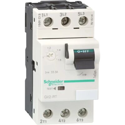 Cortacircuitos motor Schneider Electric GV2RT06 - Protección termomagnética - 1,6A Cortacircuitos motor Schneider Electric GV2RT06 - Protección termomagnética - 1,6A