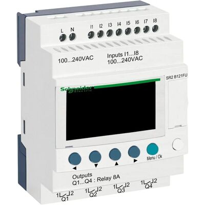Module Zelio Logic de Schneider Electric - 8 Entrées Discrètes, 4 Relais - 120-240V CA Module Zelio Logic de Schneider Electric - 8 Entrées Discrètes, 4 Relais - 120-240V CA