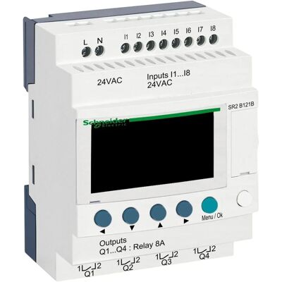 Schneider Electric Zelio Logic - Kompakt Relaismodul mit Display - 12 E/A - 24V AC Schneider Electric Zelio Logic - Kompakt Relaismodul mit Display - 12 E/A - 24V AC