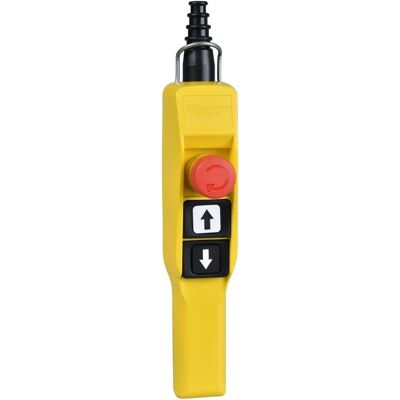 Schneider Panneau de Contrôle XACA2153 - 2 Boutons, Arrêt d'Urgence, Vitesse Unique - Publicité Schneider Panneau de Contrôle XACA2153 - 2 Boutons, Arrêt d'Urgence, Vitesse Unique - Publicité
