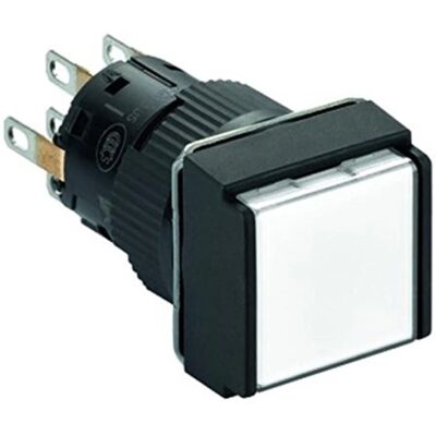 Schneider Electric Leuchtknopf - 16mm - IP65 - Weiß/Schwarz - Drucktaster Schneider Electric Leuchtknopf - 16mm - IP65 - Weiß/Schwarz - Drucktaster