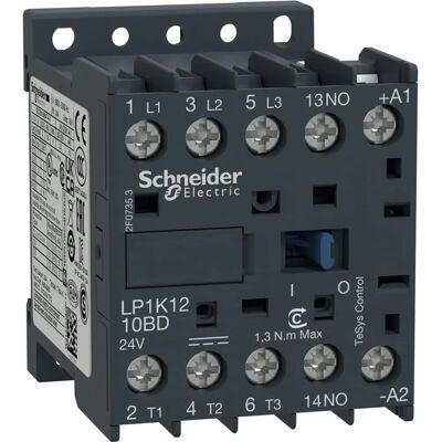 Schneider Electric LP1K1210BD Contactor - 3P, 24V DC, 12A - Power 5.5kW Schneider Electric LP1K1210BD Contactor - 3P, 24V DC, 12A - Power 5.5kW