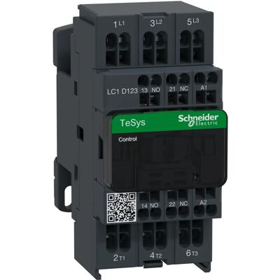 Schneider Electric Leistungsschütz LC1D123B7 - 3-polig 24 V AC Schneider Electric Leistungsschütz LC1D123B7 - 3-polig 24 V AC