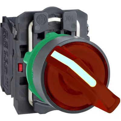 Schneider Electric - Modell XB5AK124B5 - Roter LED-Wahlschalter 2-polig - Schalter Schneider Electric - Modell XB5AK124B5 - Roter LED-Wahlschalter 2-polig - Schalter