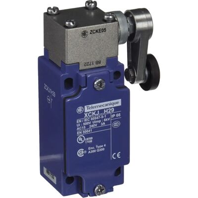 Telemecanique XCKJ Interruptor de posición - Metal, Palanca de rodillo, 1NO+1NC - IP66 Telemecanique XCKJ Interruptor de posición - Metal, Palanca de rodillo, 1NO+1NC - IP66