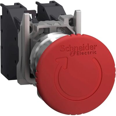 Schneider Electric - Arrêt d'Urgence Harmony - Rouge 22mm - XB4BS84441 - Publicité Schneider Electric - Arrêt d'Urgence Harmony - Rouge 22mm - XB4BS84441 - Publicité