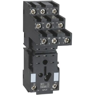 Schneider Electric RXZE2S108M - Soporte de relé para carril DIN - Compacto 79x27x61 mm Schneider Electric RXZE2S108M - Soporte de relé para carril DIN - Compacto 79x27x61 mm