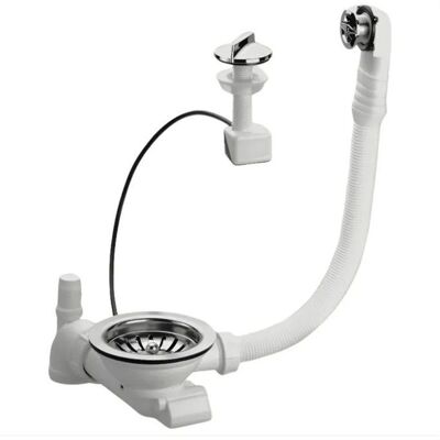 NICOLL - Scarico cesta cromato con overflow automatico - Lavello NICOLL - Scarico cesta cromato con overflow automatico - Lavello