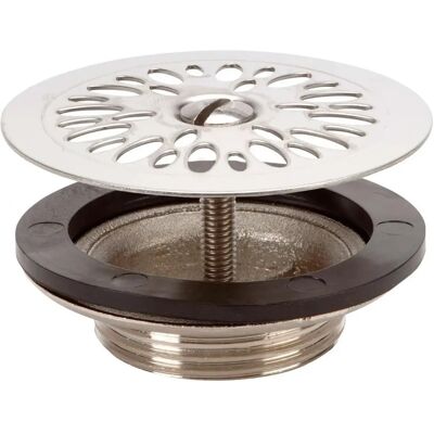 NICOLL - Coperchio di scarico in ottone con griglia in acciaio inox - 63mm NICOLL - Coperchio di scarico in ottone con griglia in acciaio inox - 63mm