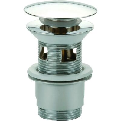 Tapón de desagüe Nicoll para lavabo - Cromo, Manual, Con rebosadero Tapón de desagüe Nicoll para lavabo - Cromo, Manual, Con rebosadero