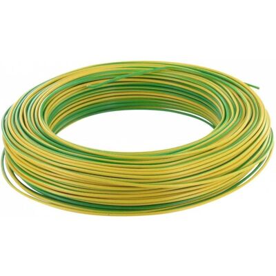 Electraline Câble Électrique PVC Jaune et Vert - Câblage domestique - Publicité Electraline Câble Électrique PVC Jaune et Vert - Câblage domestique - Publicité