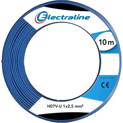 Electraline Câble Rigide 10m PVC Bleu - Câble Électrique - Publicité Electraline Câble Rigide 10m PVC Bleu - Câble Électrique - Publicité