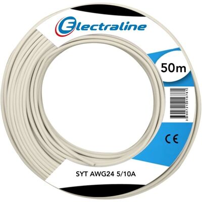ELECTRALINE LMF901516764 - Elfenbein AWG24 Kabel 50m - 2 Paare 5/10A ELECTRALINE LMF901516764 - Elfenbein AWG24 Kabel 50m - 2 Paare 5/10A