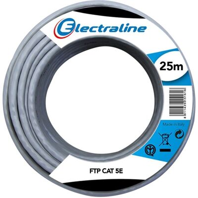 Electraline 25m FTP Cat 5E Ethernet-kabel - LAN, Bewaking, Alarm Electraline 25m FTP Cat 5E Ethernet-kabel - LAN, Bewaking, Alarm
