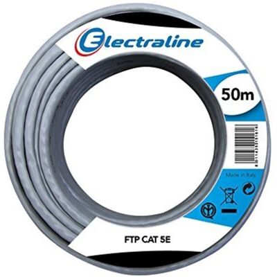 ELECTRALINE 101843 Ethernet Kabel - 50m - Cat5E - Geen connectoren ELECTRALINE 101843 Ethernet Kabel - 50m - Cat5E - Geen connectoren