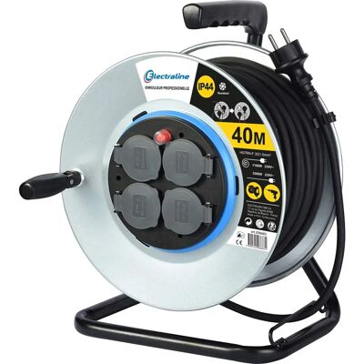 Electraline - Elektrische bouwsteigerhaspel - 40m, metaal, geaard Electraline - Elektrische bouwsteigerhaspel - 40m, metaal, geaard