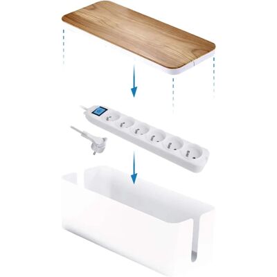 ELECTRALINE 300173 Mehrfachsteckdose - 6 Steckdosen, 1,5m Kabel, Weiß/Braun ELECTRALINE 300173 Mehrfachsteckdose - 6 Steckdosen, 1,5m Kabel, Weiß/Braun