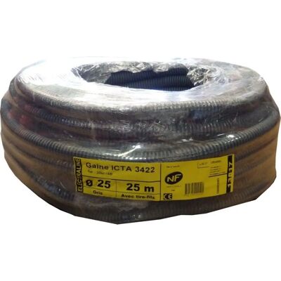 Gaine électrique grise 25mm Electraline - Gaine électrique Gaine électrique grise 25mm Electraline - Gaine électrique