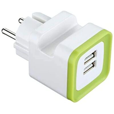 Electraline 57072 Caricabatterie da muro - USB 2x / 2.4A Electraline 57072 Caricabatterie da muro - USB 2x / 2.4A