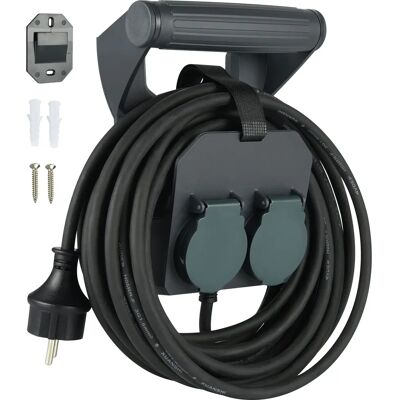Electraline 01676-2 Extensión eléctrica - 10m, IP44, Schuko, Montaje en pared Electraline 01676-2 Extensión eléctrica - 10m, IP44, Schuko, Montaje en pared