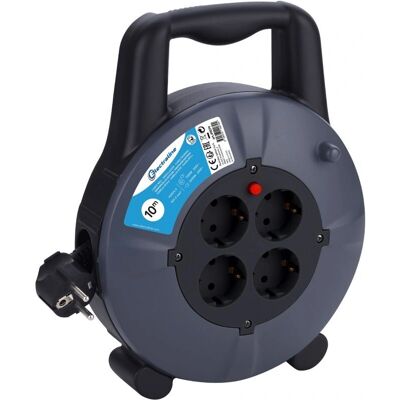 ELECTRALINE 49079 Kabelrolle - IP20, 10m, 4 Schuko-Steckdosen ELECTRALINE 49079 Kabelrolle - IP20, 10m, 4 Schuko-Steckdosen