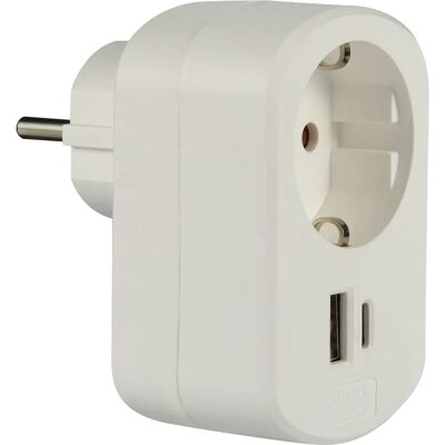 Electraline 55079 Steckdose - USB-A, USB-C, QC 18W Electraline 55079 Steckdose - USB-A, USB-C, QC 18W