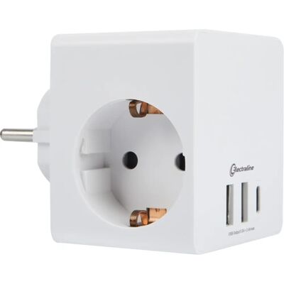 Electraline 55085 Enchufe - Cargador USB-A/C Electraline 55085 Enchufe - Cargador USB-A/C