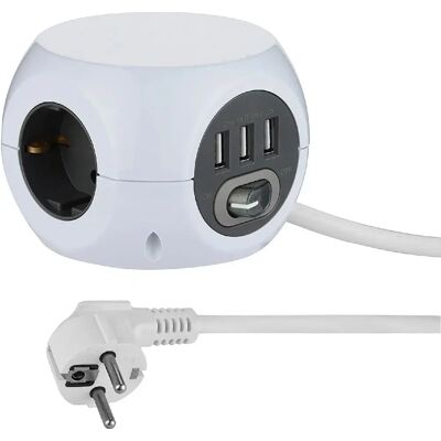 ELECTRALINE 62078 Mini kostka listwa - Power Strip ELECTRALINE 62078 Mini kostka listwa - Power Strip