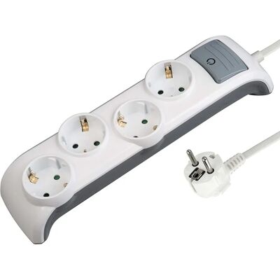 Electraline 62505 Biały 4-gwiazdkowy przedłużacz - Extension Cord Electraline 62505 Biały 4-gwiazdkowy przedłużacz - Extension Cord