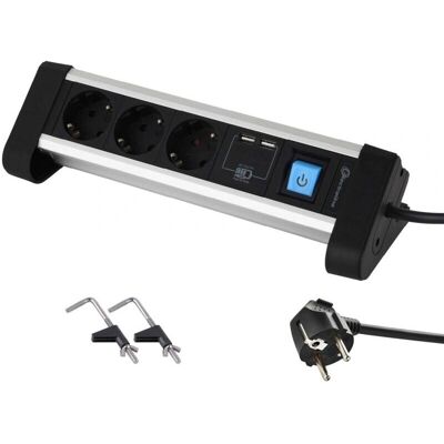 ELECTRALINE 62553 - Multipresa con 2 puertos USB - Regleta ELECTRALINE 62553 - Multipresa con 2 puertos USB - Regleta