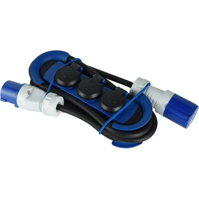 ELECTRALINE 62574 Zewnętrzna listwa zasilająca z wtyczką CEE, 1 wyjście, 3 gniazda Schuko - Power Strip na zewnątrz ELECTRALINE 62574 Zewnętrzna listwa zasilająca z wtyczką CEE, 1 wyjście, 3 gniazda Schuko - Power Strip na zewnątrz