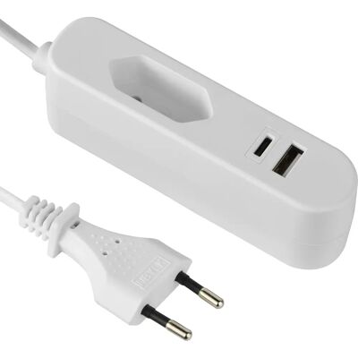 Ładowarka USB Electraline 62654 - Uniwersalna USB-A + USB-C 17W Ładowarka USB Electraline 62654 - Uniwersalna USB-A + USB-C 17W