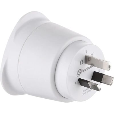 Electraline 70050 Reisadaptor voor Frankrijk/Europa naar Australië/China - Wit Electraline 70050 Reisadaptor voor Frankrijk/Europa naar Australië/China - Wit