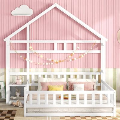 HAUSS SPOLE - Cama infantil 140x200 - 140x200 cm - Blanco - Cama HAUSS SPOLE - Cama infantil 140x200 - 140x200 cm - Blanco - Cama