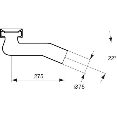 Porcher D5994AC - PVC Toilet Pipe - 75mm - Bogen - Für ASPIRAMBO Porcher D5994AC - PVC Toilet Pipe - 75mm - Bogen - Für ASPIRAMBO