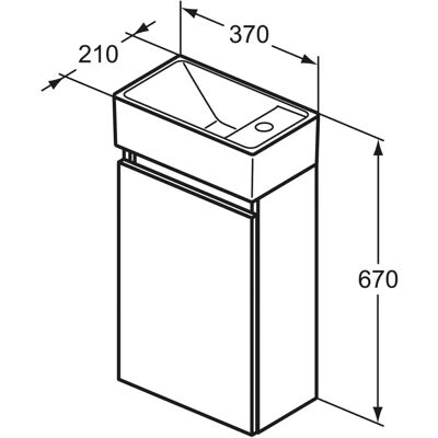 Ideal Standard R0569TI Eurovit+ Waschbecken-Set - Modernes Kubus-Design Ideal Standard R0569TI Eurovit+ Waschbecken-Set - Modernes Kubus-Design