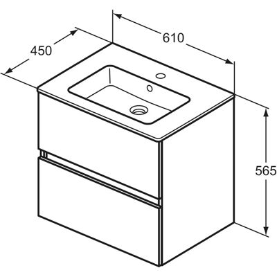 Ideal Standard Eurovit Plus Badezimmer-Set - Grau, 60cm Ideal Standard Eurovit Plus Badezimmer-Set - Grau, 60cm