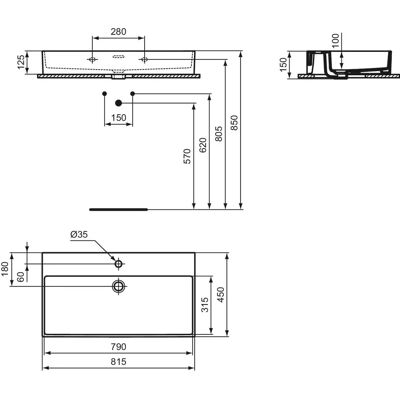 Ideal Standard R053701 Weiß Waschbecken - Waschbecken Ideal Standard R053701 Weiß Waschbecken - Waschbecken