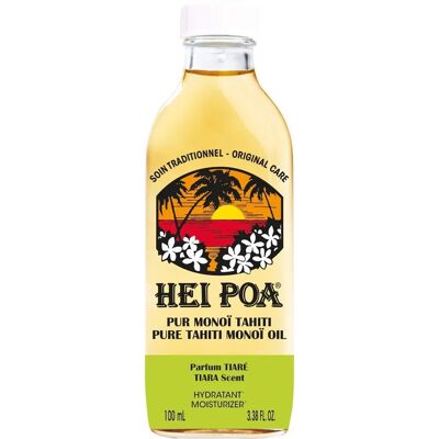 Huile Monoï de Tahiti Pur Hei Poa Tiara Multi-fonction pour Corps et Cheveux - Publicité Huile Monoï de Tahiti Pur Hei Poa Tiara Multi-fonction pour Corps et Cheveux - Publicité