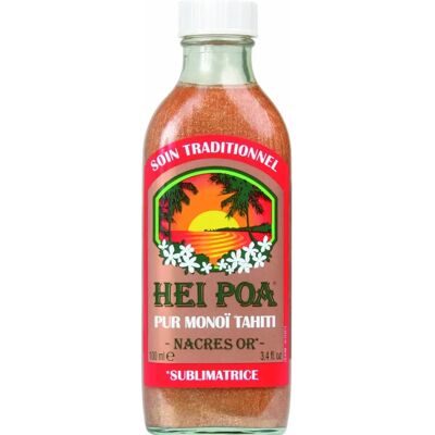 Olio Monoï di Tahiti Puro Hei Poa Oro di Madre Perla Multiuso - 100 ml Olio Monoï di Tahiti Puro Hei Poa Oro di Madre Perla Multiuso - 100 ml