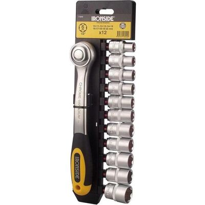 Ironside Steckschlüssel-Set - 12-teilig, 13 mm - Mit Hänger Ironside Steckschlüssel-Set - 12-teilig, 13 mm - Mit Hänger