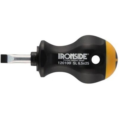 Ironside IR120100 - Destornillador plano, 6,5x25 mm, Punta recta Ironside IR120100 - Destornillador plano, 6,5x25 mm, Punta recta