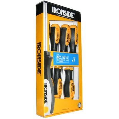 Ironside IR120502 Schraubenzieher-Set, 7-teilig in Chrom-Vanadium-Stahl Ironside IR120502 Schraubenzieher-Set, 7-teilig in Chrom-Vanadium-Stahl