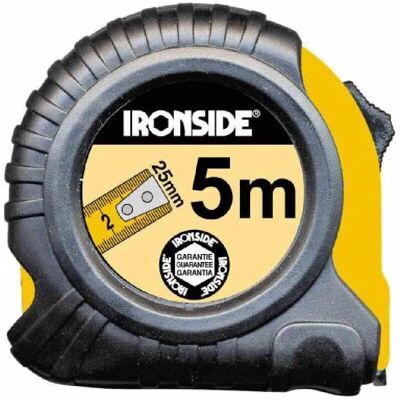 Ironside 8 m Gummiertes Maßband mit Stopper - Messband Ironside 8 m Gummiertes Maßband mit Stopper - Messband